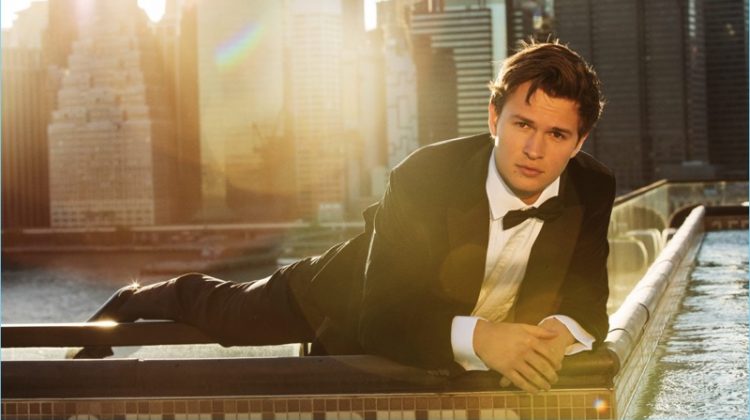 John Tan dresses Ansel Elgort in a tuxedo for the pages of Gentleman's Journal.