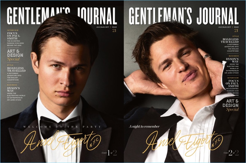 Ansel Elgort covers the July/August 2017 issue of Gentleman's Journal.