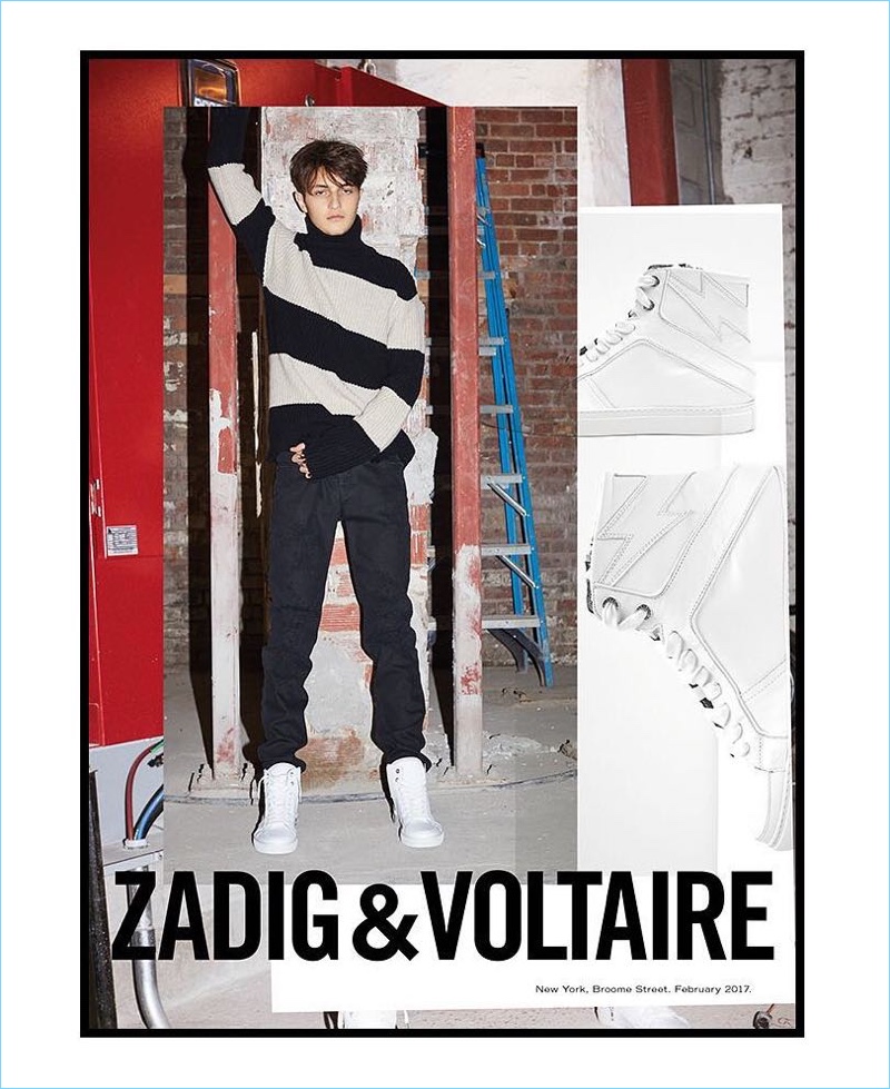 Anwar Hadid stars in Zadig & Voltaire's fall-winter 2017 campaign.