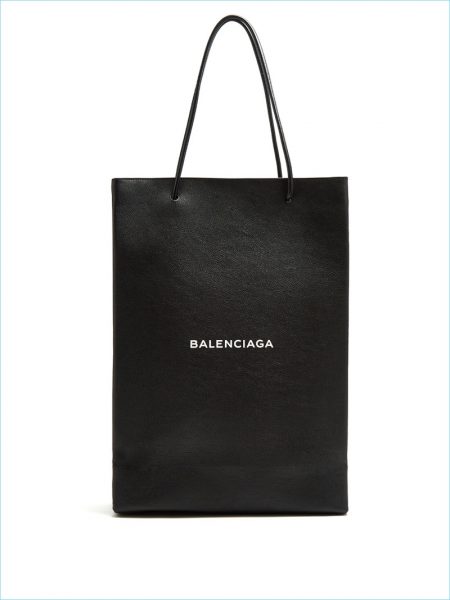 Balenciaga Logo Printed Leather Tote