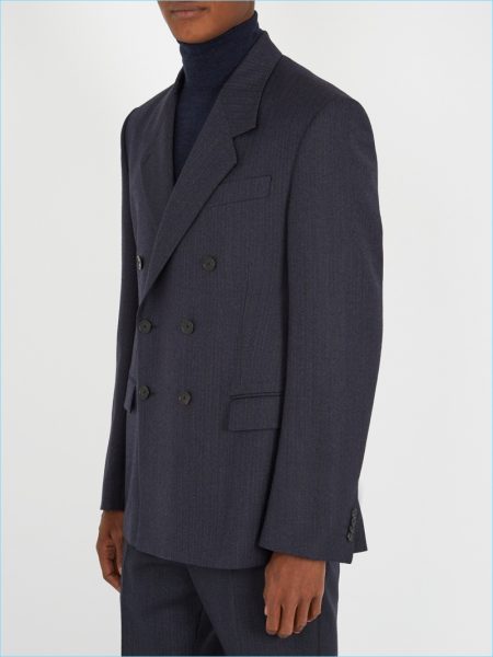 Balenciaga Striped Double-Breasted Blazer