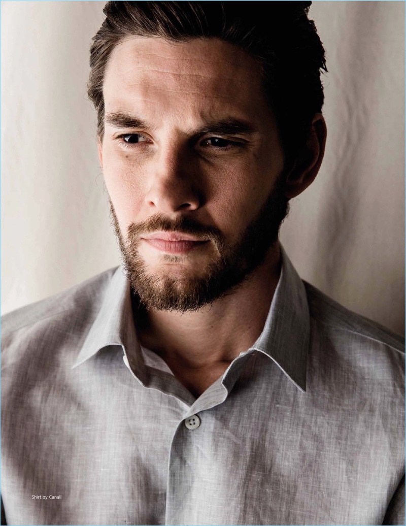 Actor Ben Barnes wears a shirt by Canali.