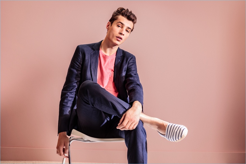 Adrien Sahores fronts Bensimon's spring-summer 2018 campaign.