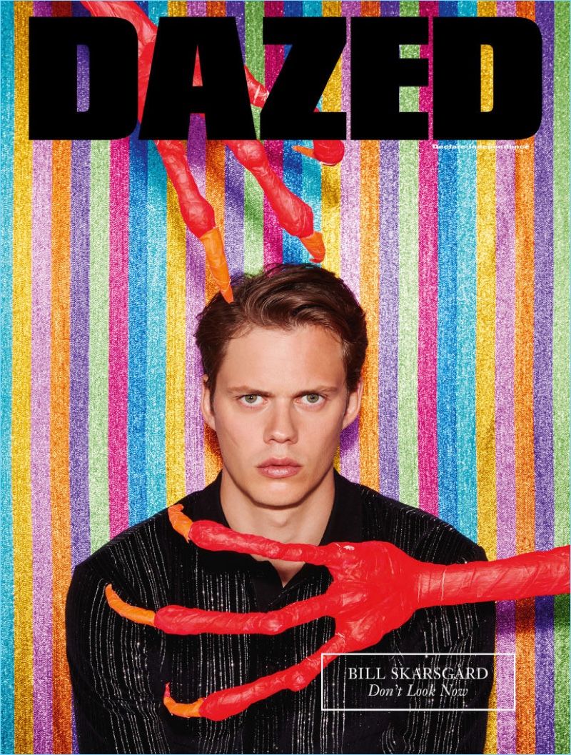 Bill Skarsgård covers the fall 2017 issue of Dazed.