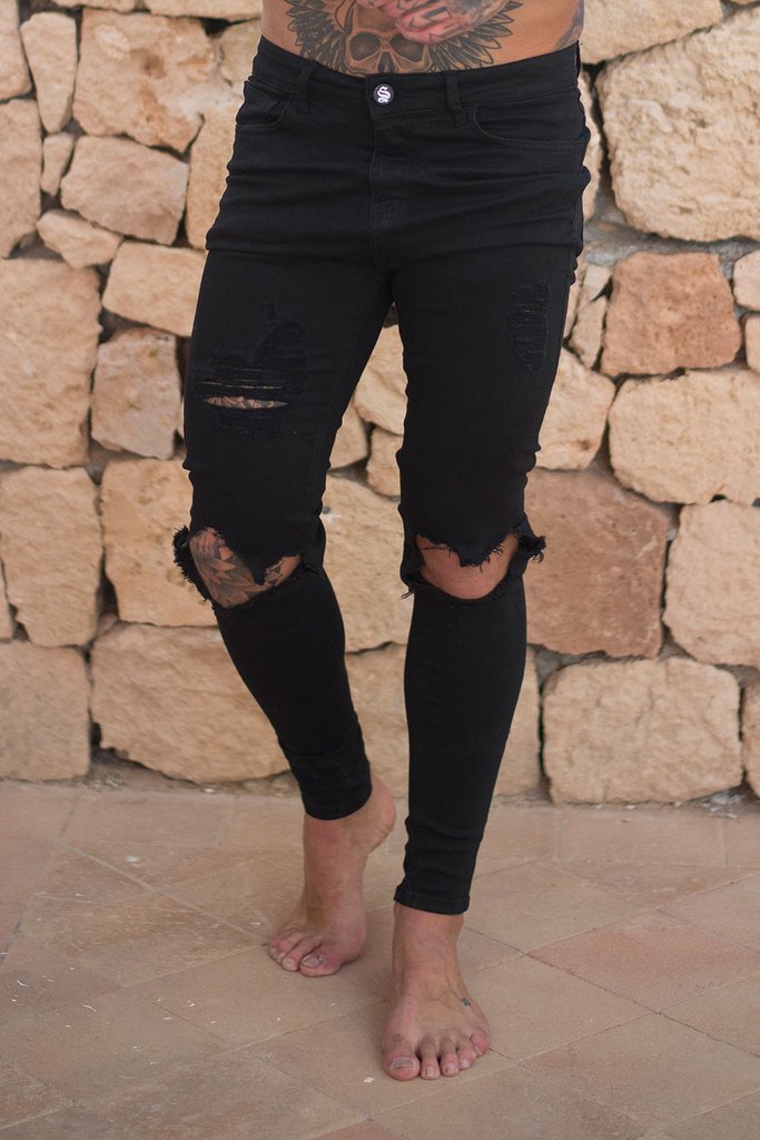 Black Destroyed Jeans