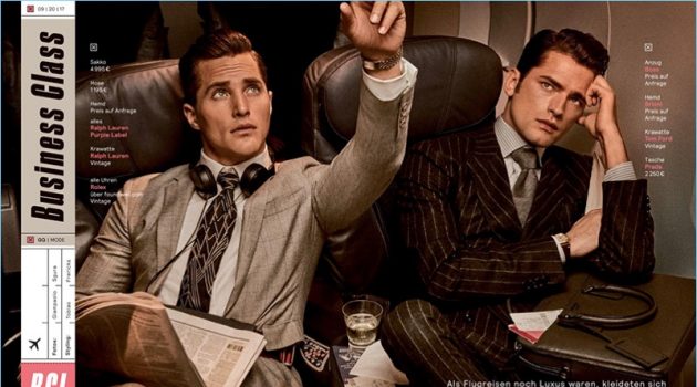 Business Class: Sean O'Pry & Ollie Edwards for GQ Germany Business Class: Sean O'Pry & Ollie Edwards for GQ Germany
