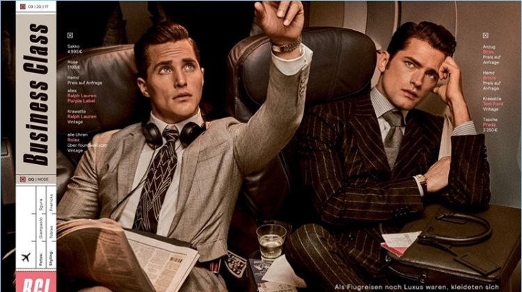 Business Class: Sean O’Pry & Ollie Edwards for GQ Germany