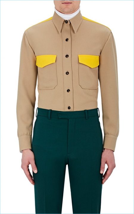 Calvin Klein 205W39NYC Contrast-Detailed Wool Shirt
