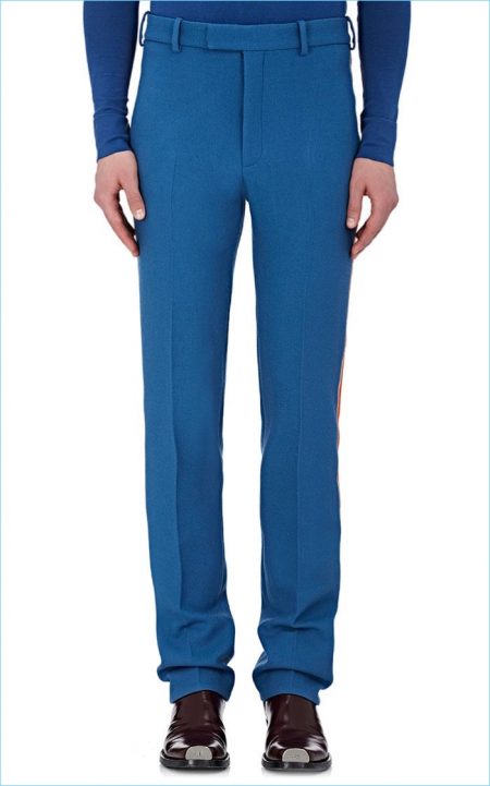 Calvin Klein 205W39NYC Stripe-Appliquéd Virgin Wool Trousers