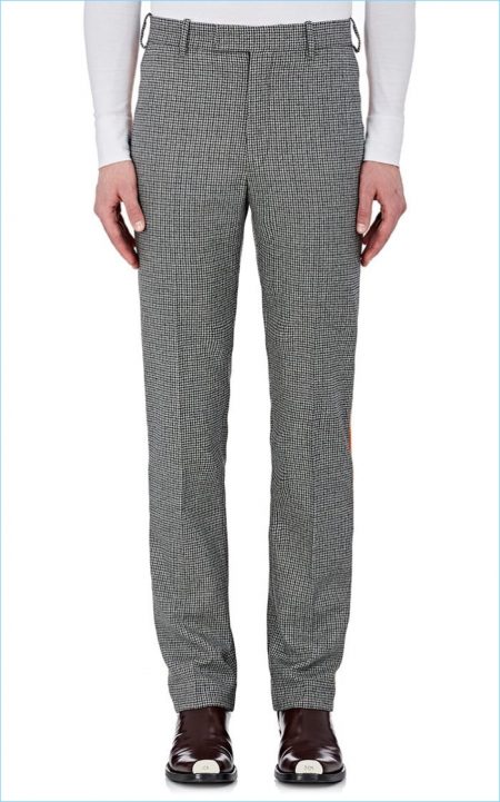 Calvin Klein 205W39NYC Stripe-Appliquéd Wool Trousers