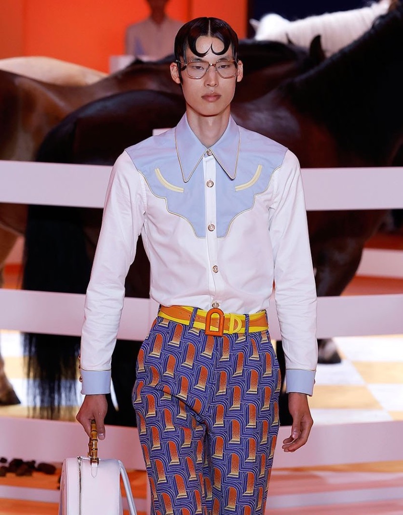 Casablanca revisits the western shirt with a fun interpretation for spring-summer 2023. » Western Shirts: From Rodeos to the Catwalk Casablanca revisits the western shirt with a fun interpretation for spring-summer 2023.