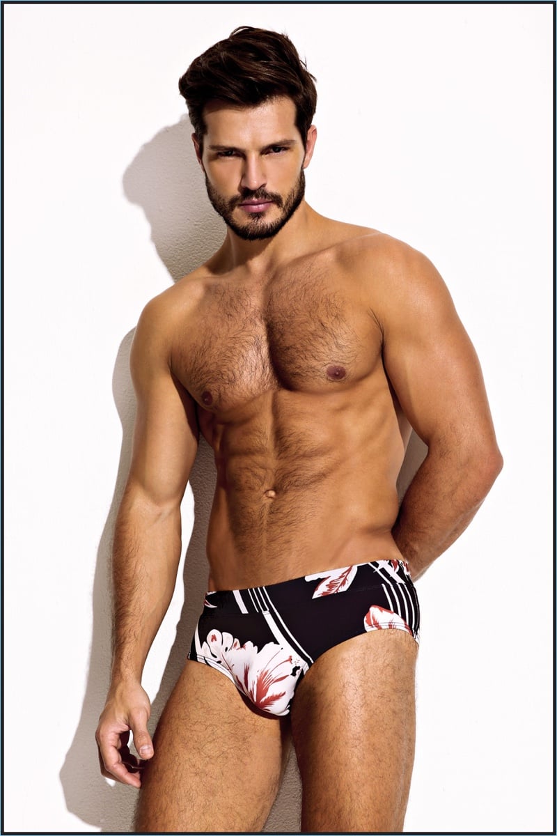 Charlie Resort 2017 Collection MZ2045 NAVY MAI TAI SQUARE CUT BRIEF full