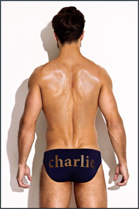 Charlie Resort 2017 Collection MZ4055 NAVY GOLD LIFEGUARD BRIEF BACK