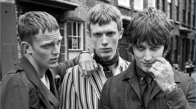 Guillaume Babouin, Linus Wordemann, and Leebo Freeman star in Club of Gents' spring-summer 2018 campaign.