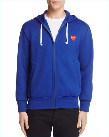 Comme des Garçons PLAY Zip-Front Heart Logo Hoodie Sweatshirt