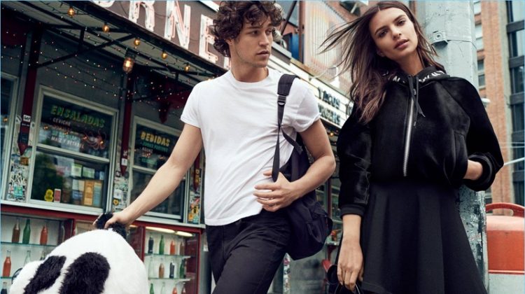 Miles McMillan and Emily Ratajkowski star in DKNY's fall-winter 2017 campaign.
