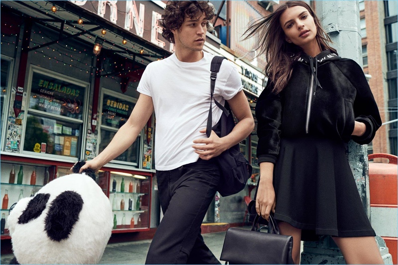 Miles McMillan and Emily Ratajkowski star in DKNY's fall-winter 2017 campaign.