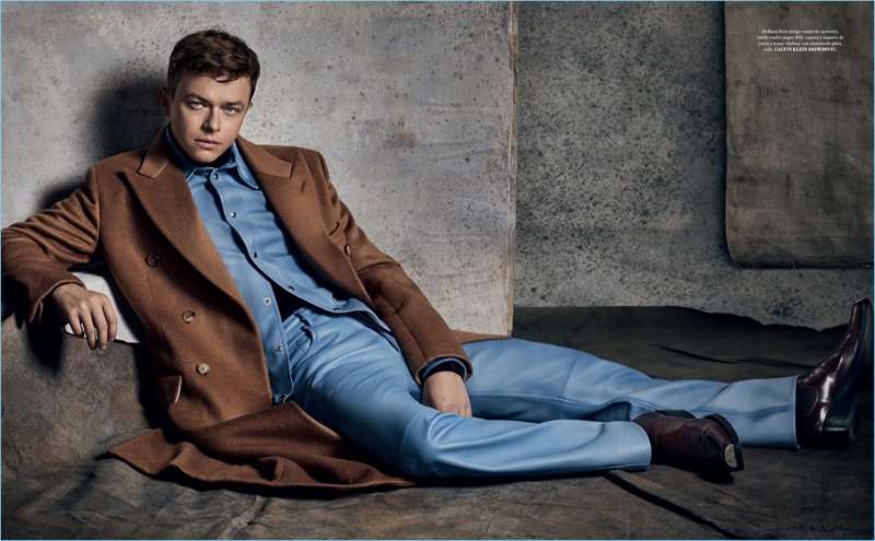 Starring in an Icon El País photo shoot, Dane DeHaan wears a Calvin Klein look by Raf Simons.