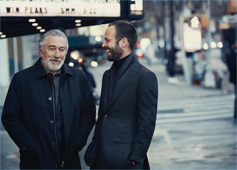 Enjoying a conversation, Robert De Niro and Benjamin Millepied appear in Ermenegildo Zegna's fall-winter 2017 campaign. » Robert De Niro Reunites with Ermenegildo Zegna for Fall '17 Campaign, Joins Benjamin Millepied Enjoying a conversation, Robert De Niro and Benjamin Millepied appear in Ermenegildo Zegna's fall-winter 2017 campaign.