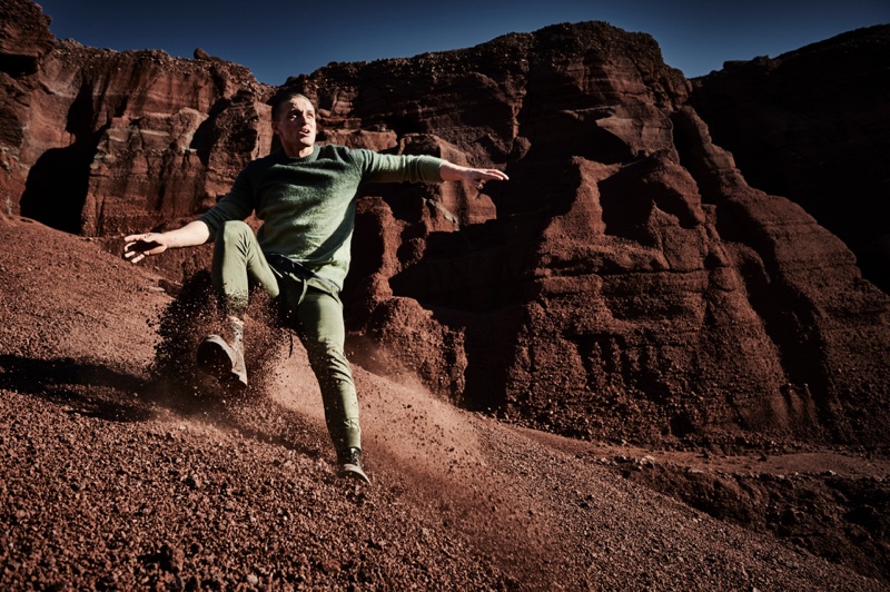 Tom wears sweater Weekday, pants Haider Ackermann, and shirt Casely-Hayford.