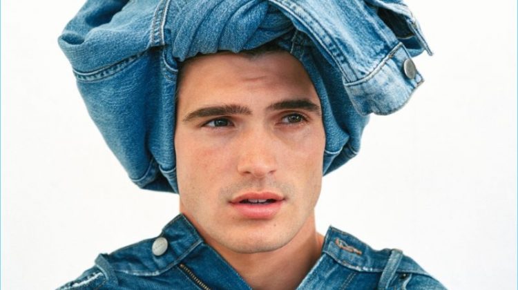 Garrett Taber fronts Frame Denim's fall-winter 2017 campaign.