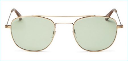 Garrett Leight Clubhouse Modified Aviator Sunglasses