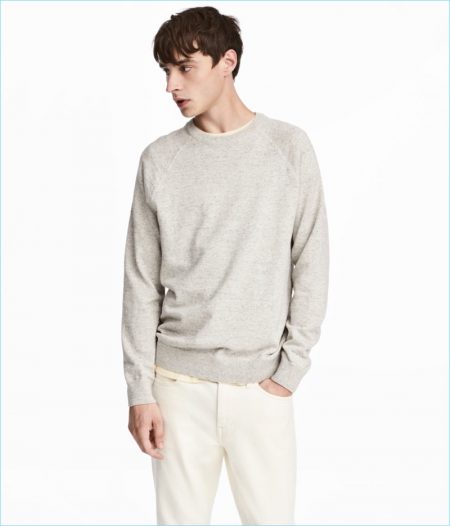 H&M Men's Fine-knit Cotton Sweater