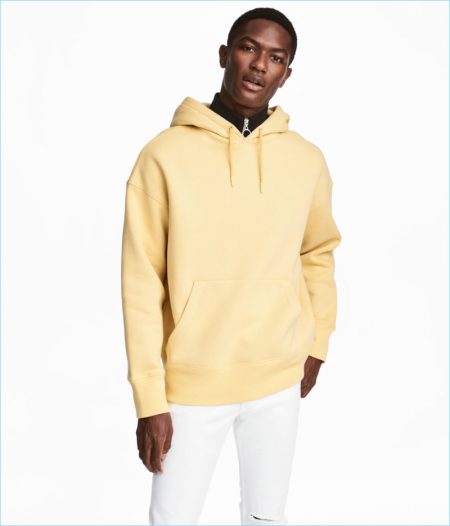 H&M Men's Wide-Cut Hooded Sweatshirt