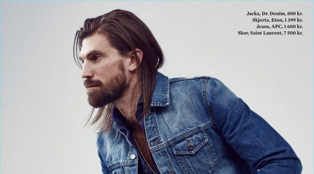 Henrik Fallenius Rocks Denim Fashions for King Magazine Henrik Fallenius Rocks Denim Fashions for King Magazine