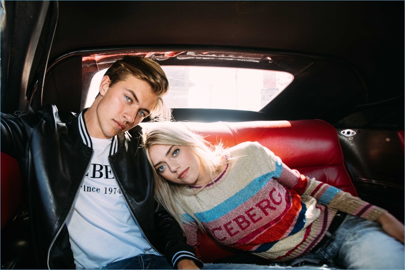 Models Lucky Blue and Pyper America Smith star in Iceberg's fall-winter 2017 campaign.