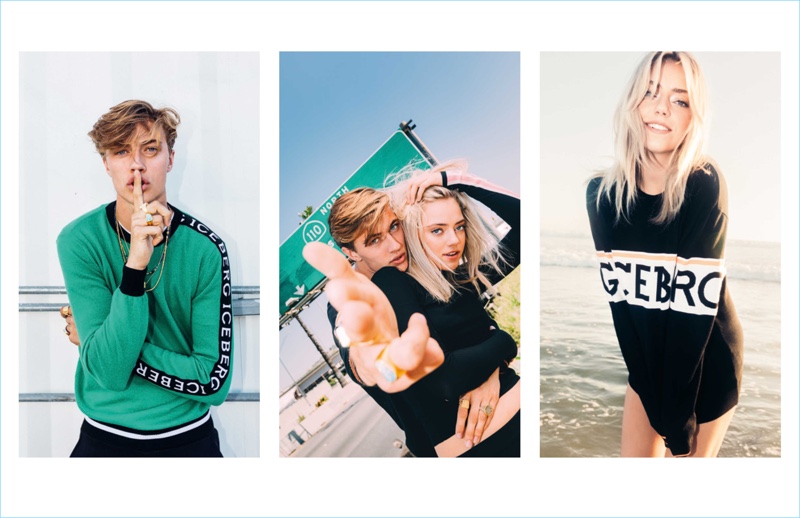 Samuel Trotter photographs Lucky Blue and Pyper America Smith for Iceberg's fall-winter 2017 campaign.