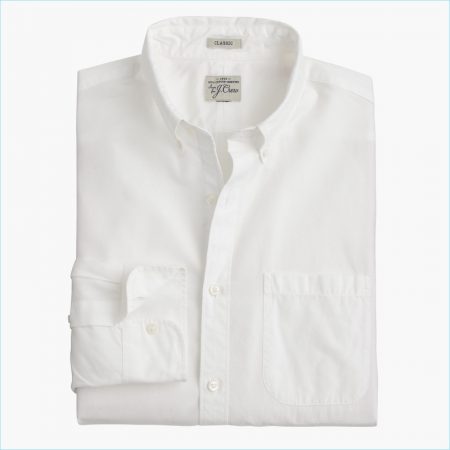 J.Crew Men's Secret Wash Shirt in White