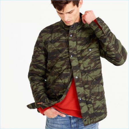 J.Crew Sussex Quilted Camouflage Jacket