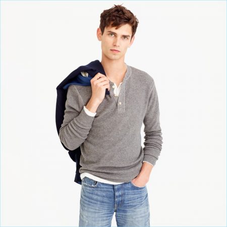 J.Crew Wool Cotton Henley