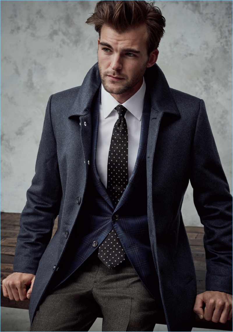 Patrick Kafka is a smart vision in fashions from J.Hilburn.