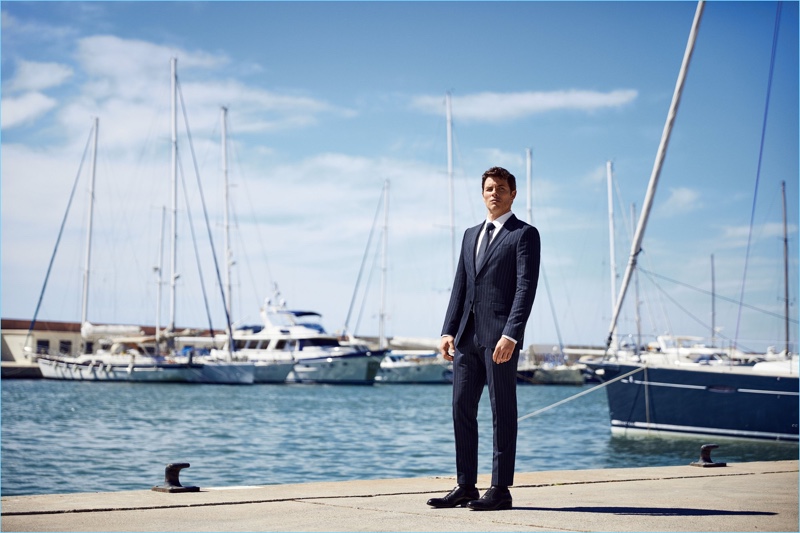 Cleaning up in a sharp suit, James Marsden connects with BOSS.