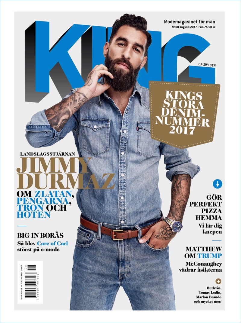 Jimmy Durmaz covers the August 2017 issue of King magazine.
