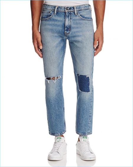 Levi's Sublime Rhythm Pieced Straight Fit Jeans in Blue