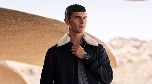 Vincent LaCrocq stars in Louis Vuitton's Tambour Horizon connected watch campaign.