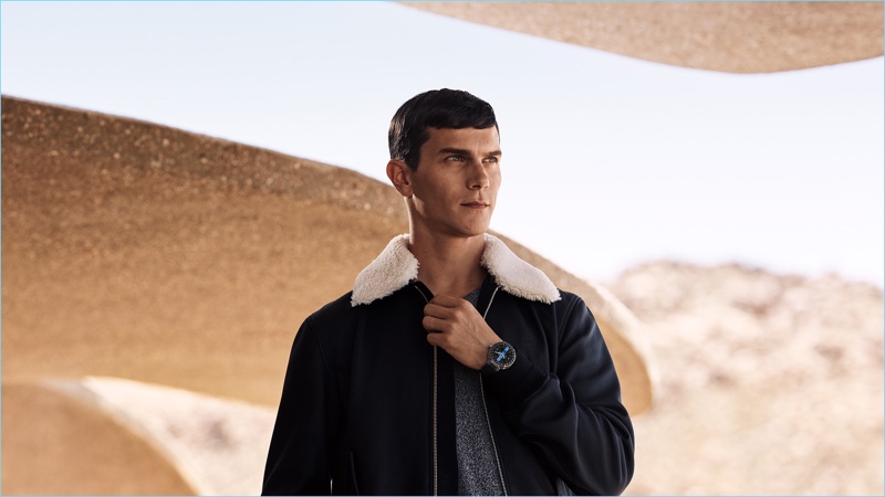 Vincent LaCrocq stars in Louis Vuitton's Tambour Horizon connected watch campaign.