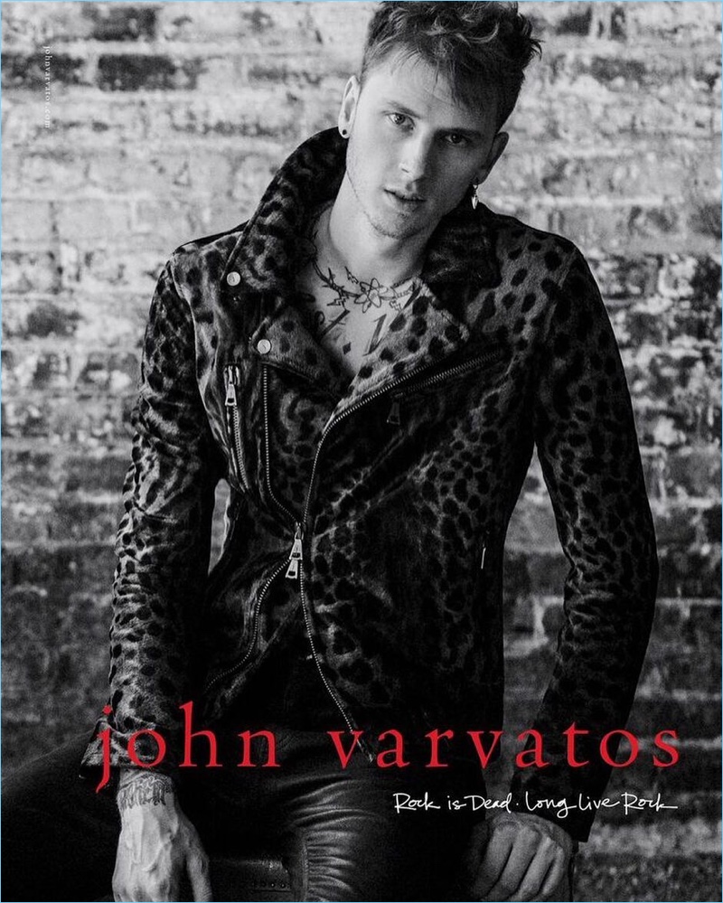 Machine Gun Kelly stars in John Varvatos' fall-winter 2017 campaign.