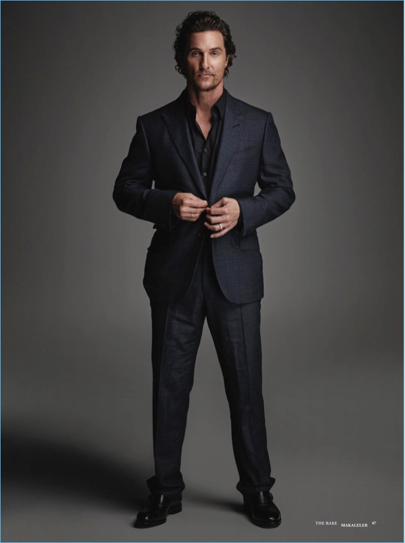 Suiting up, Matthew McConaughey graces the pages of The Rake Turkey.