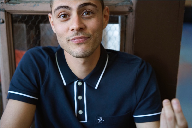 Original Penguin spotlights its signature polo shirt as worn by Micky Ayoub.