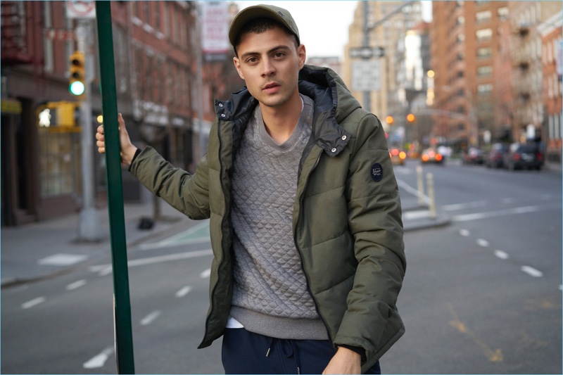 Micky Ayoub stars in Original Penguin's fall-winter 2017 campaign.