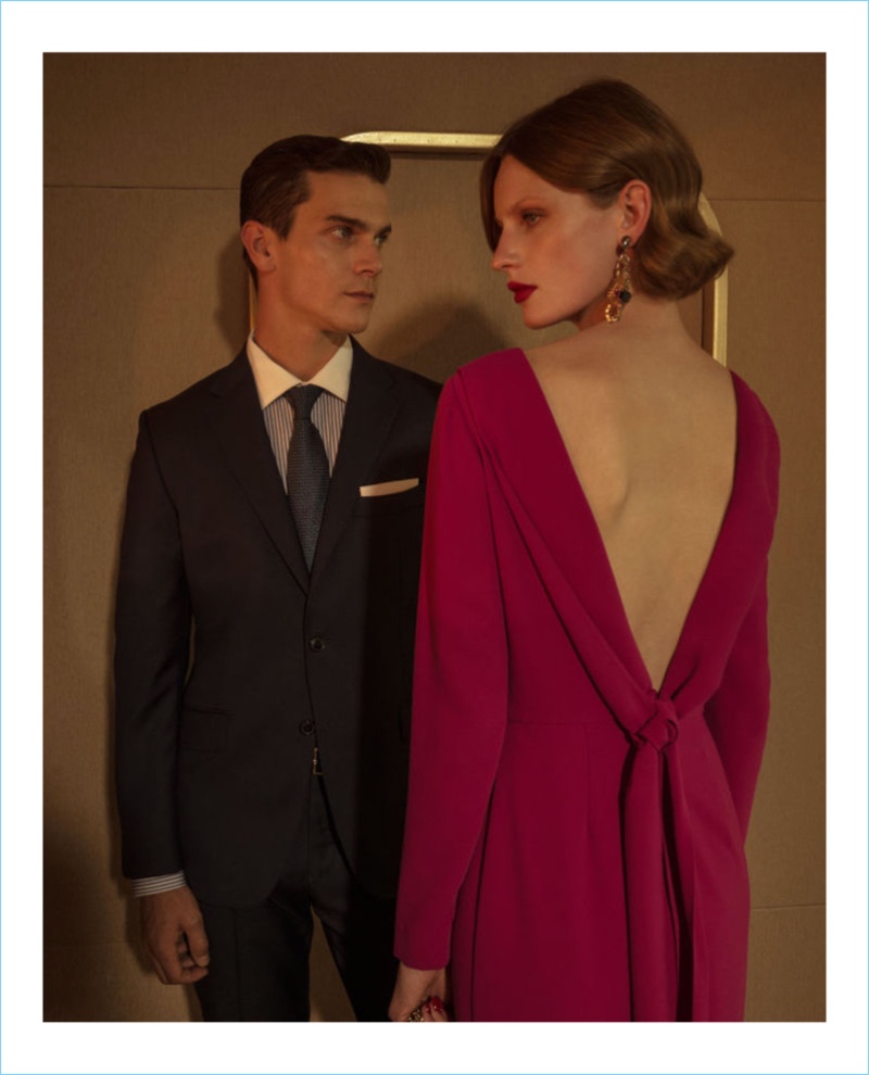 Pedro del Hierro enlists Vincent LaCrocq and Ilvie Wittek for a sophisticated style outing.