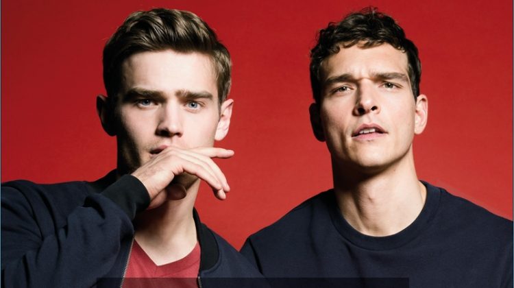 Bo Develius and Alexandre Cunha front Phyne's new advertising campaign.