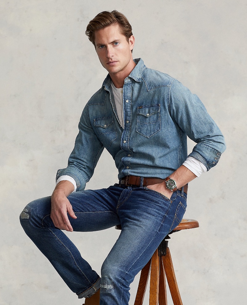 Polo Ralph Lauren Slub Denim Western Shirt » Western Shirts: From Rodeos to the Catwalk Polo Ralph Lauren Slub Denim Western Shirt