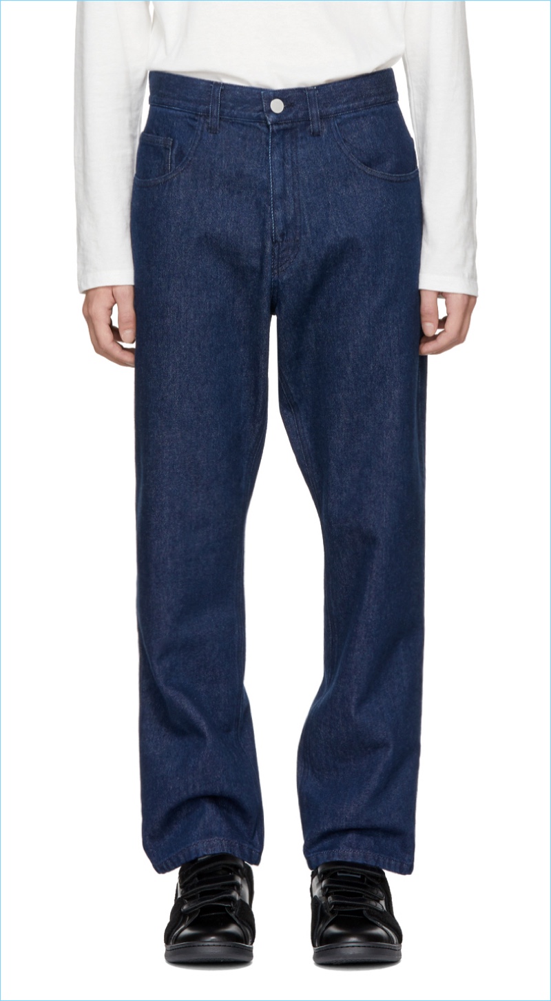 Raf Simons Navy Low Crotch Jeans