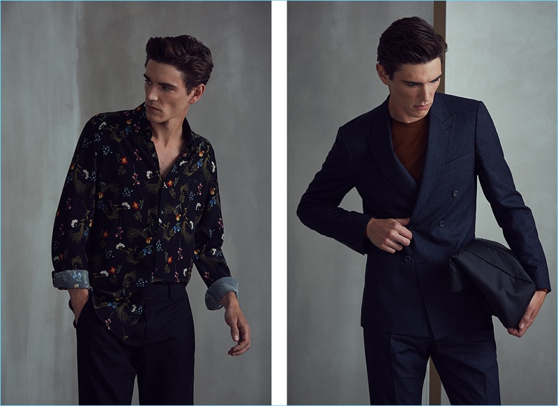 Embrace on-trend styles with the printed shirt or go sophisticated in a classic suit by Reiss.