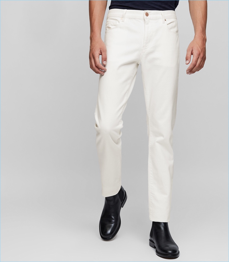 Reiss Slim-Fit Cream White Jeans